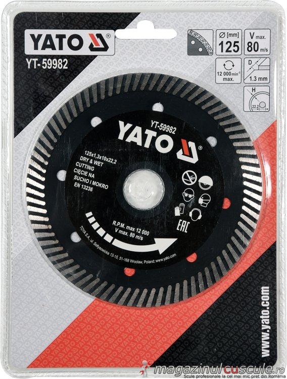 Disc 125 Turbo extrasubtire 1.4 mm YATO 59982YT