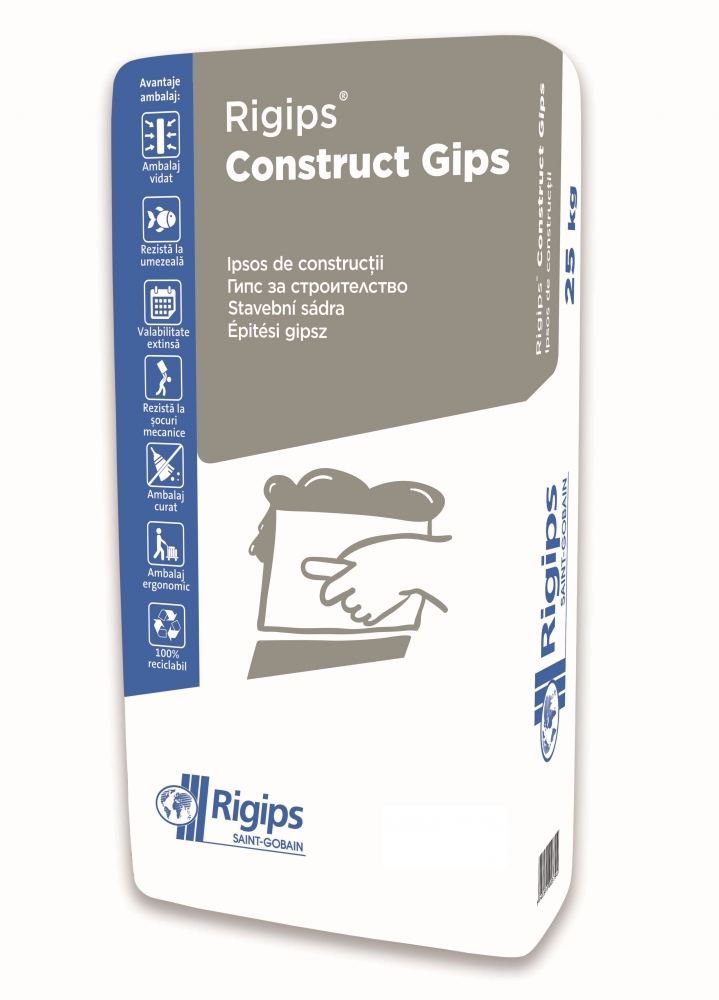 Construct Gips 25 kg G5 Rigips intarire rapida ( 1 pal = 40 saci )