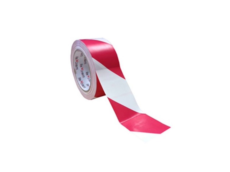 Banda adeziva pentru marcare rosu-alb 48mm x 22,75m (6/pac)