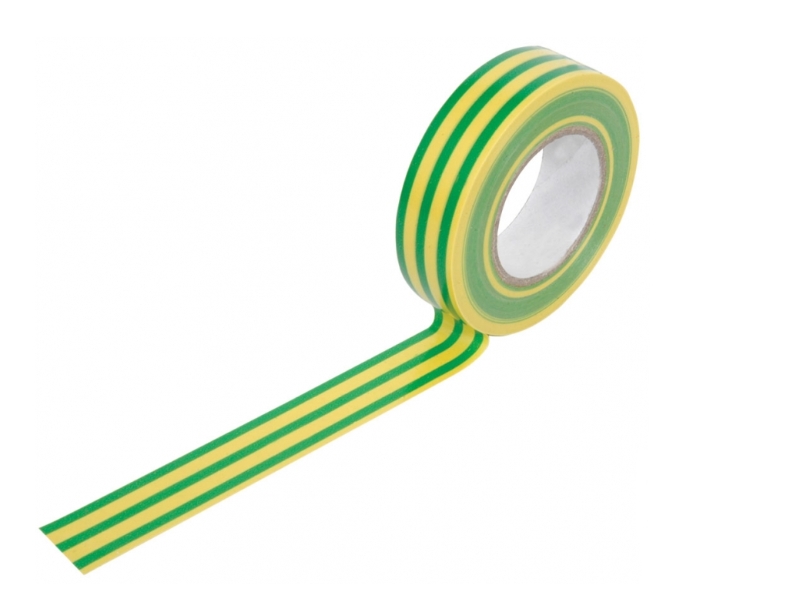 Banda electroizolatoare galben-verde 19mm x 9,1m (10/pac)