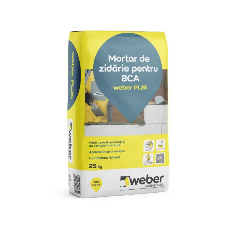.WEBER PL25 Adeziv lipire pt BCA 25 kg (48 saci/pal)
