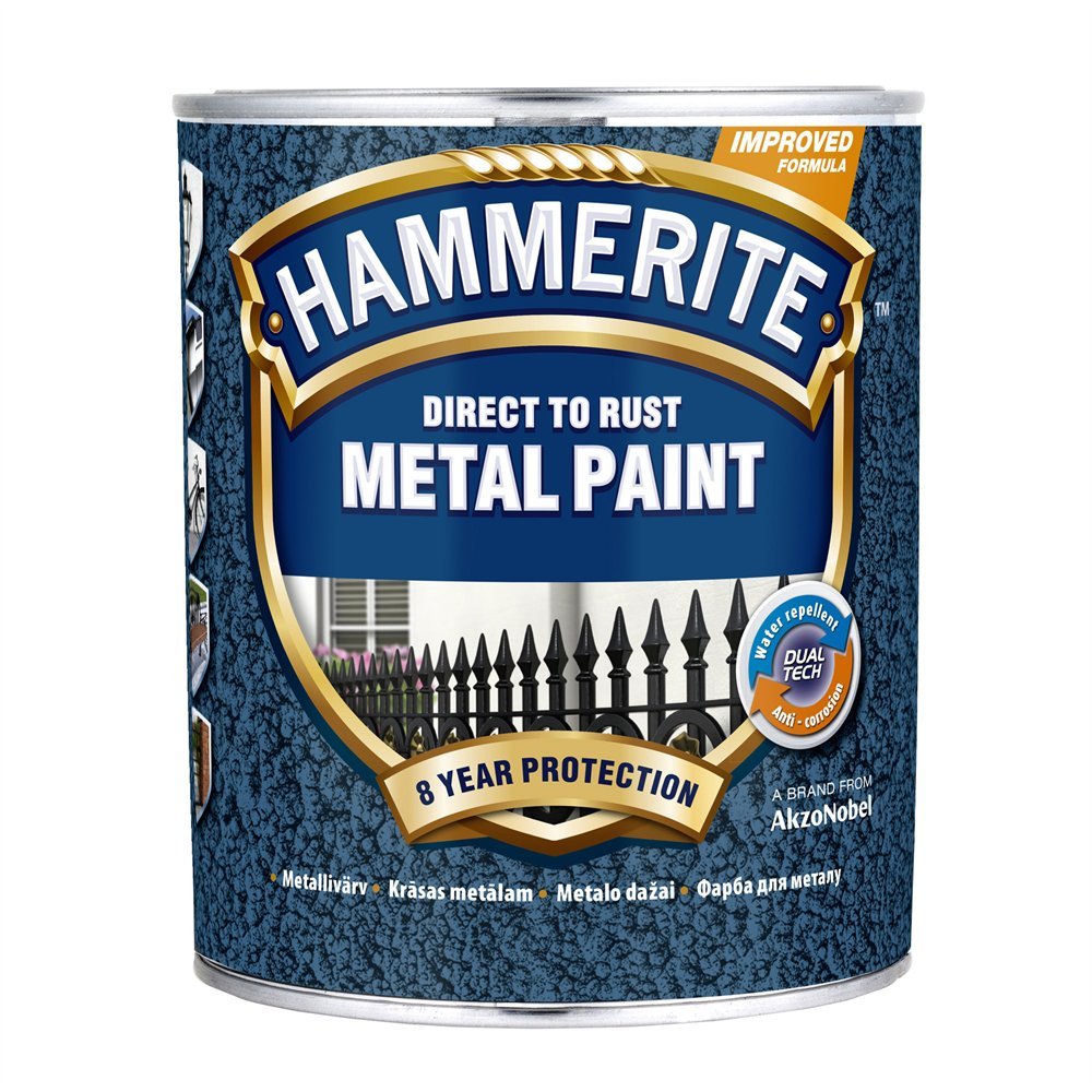 Vopsea Hammerite Hammered 250ml gri-argintiu