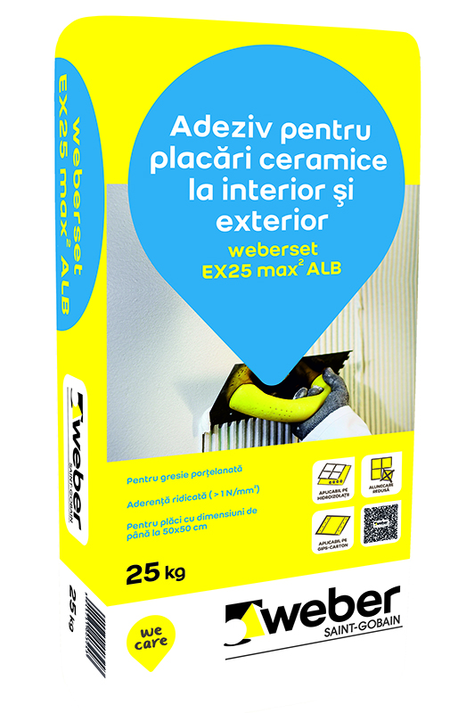 .Weber EX 25 kg ALB (48/pal) adeziv terac. inter/exter