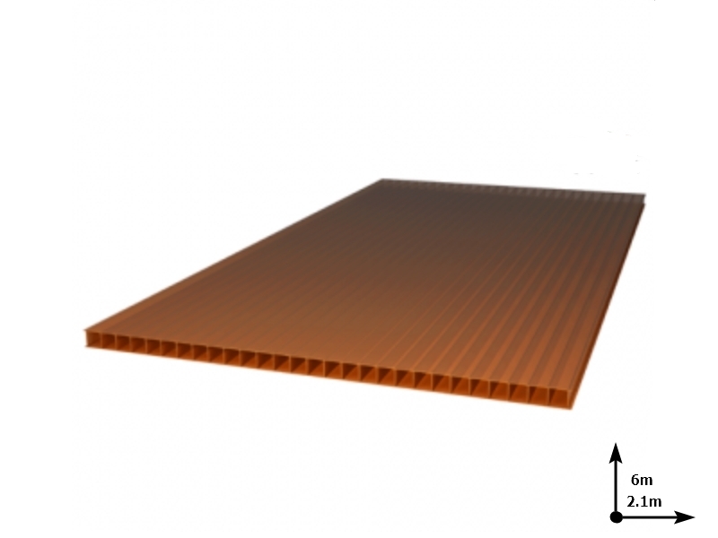 Policarbonat Bauglas 6 mm Bronz 6 m*2.1 m Euro