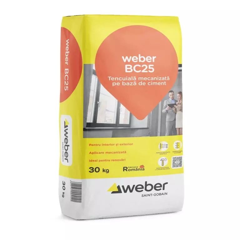 .WEBER BC25 30 kg Tencuiala de baza (1 pal = 42saci) .WEBER BC25 30 kg Tencuiala de baza (1 pal = 42saci)