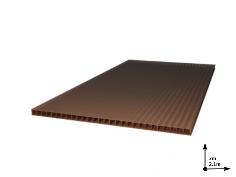 Policarbonat Bauglas 6 mm Bronz-sur 2 m*2.1 m Euro