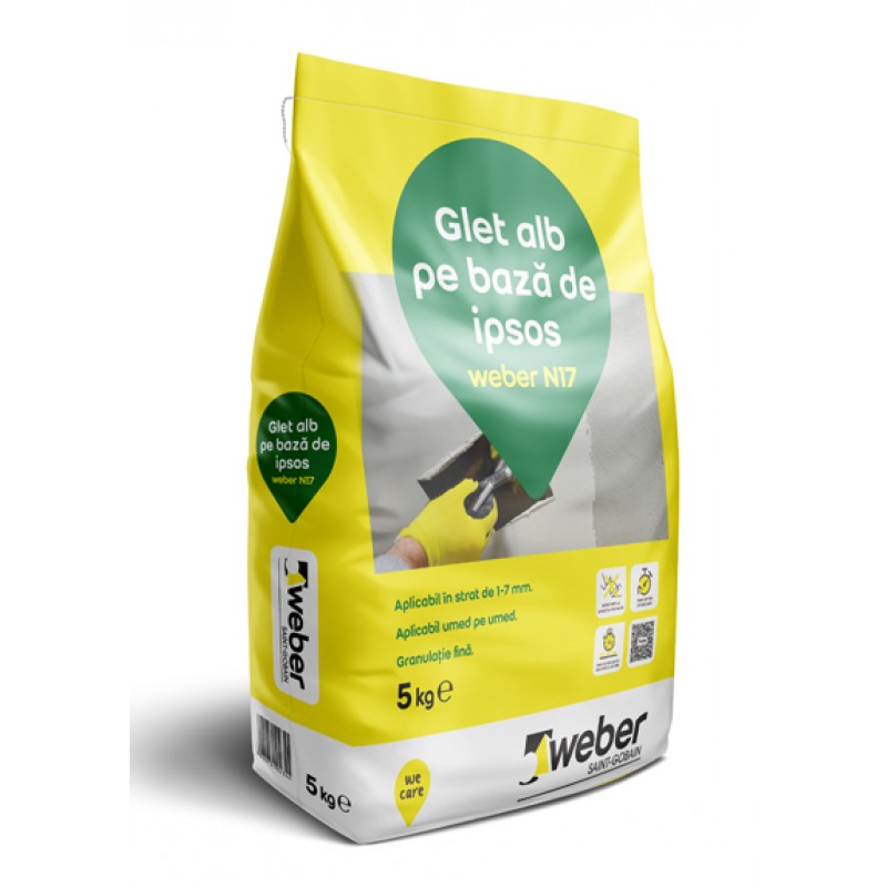 .Weber N 17 5 kg glet alb finisare (1 pal= 110 saci)
