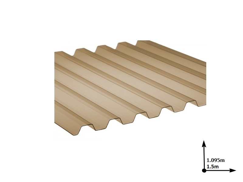 Ardezie PVC Ondex ECO fumuriu 1.5*1.095 m trapezoid