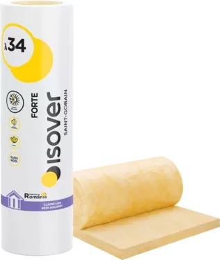 Vata min. Isover FORTE λ34 100 mm / 5.4 m2 (1.2m*4.5m) 1 pal=24 buc