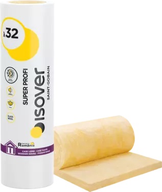 Vata min. Isover Super Profi λ32 100 mm / 5.4 m2 (1.2m*4.5m) 1 pal=18 buc