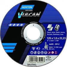 Disc 125*1,0*22,23 metal/inox Norton Vulca ( 25 buc/pac ) Disc 125*1,0*22,23 metal/inox Norton Vulca ( 25 buc/pac )
