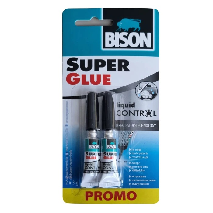 Adeziv Super Glue Bison Control 2 x 3 gr. Adeziv Super Glue Bison Control 2 x 3 gr.