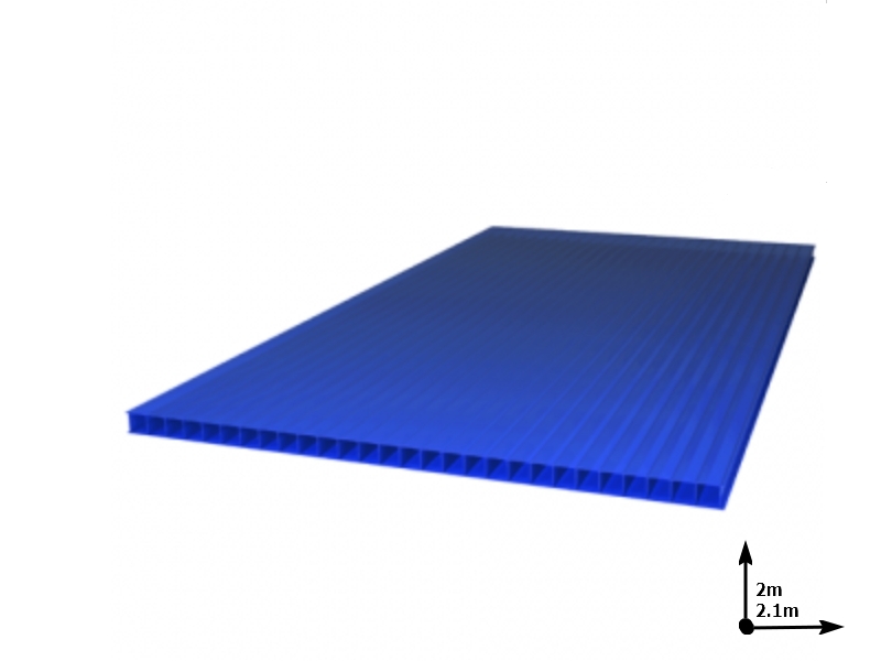 Policarbonat Bauglas 8 mm Albastru 2 m*2.1 m Euro