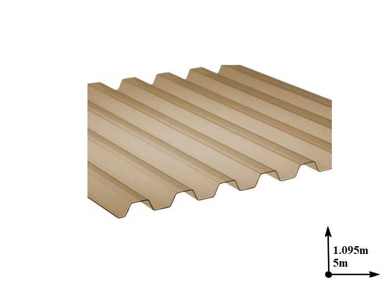 Ardezie PVC Ondex ECO fumuriu 5.0*1.095 m trapezoid