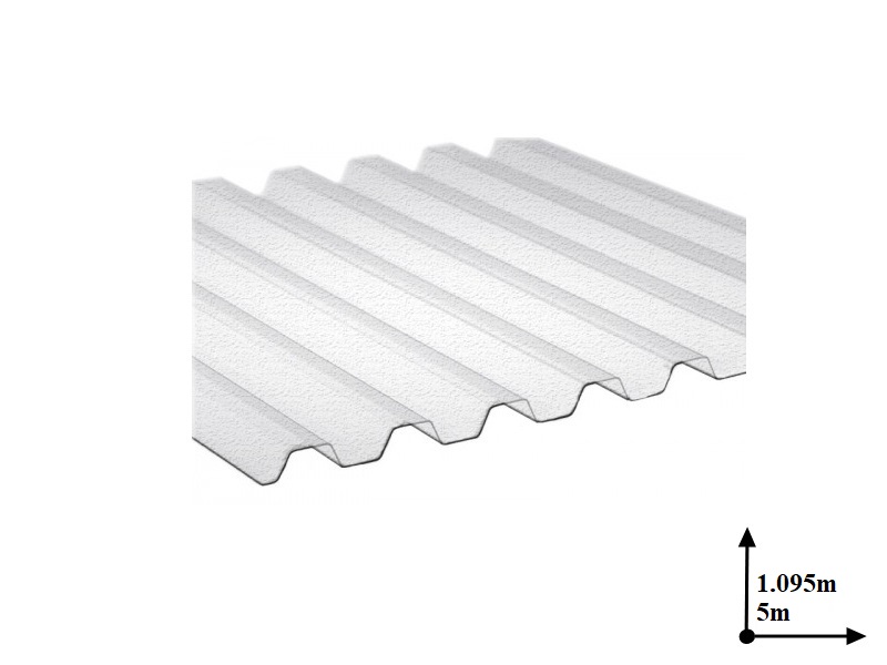 Ardezie PVC Ondex ECO transparent 5.0*1.095 m trapezoid