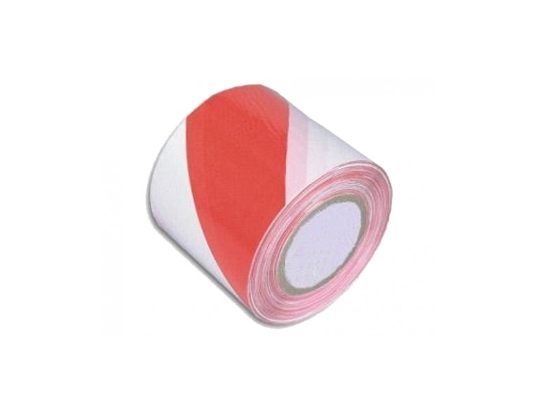 Banda de semnalizare alb -rosu 75mm x 100m
