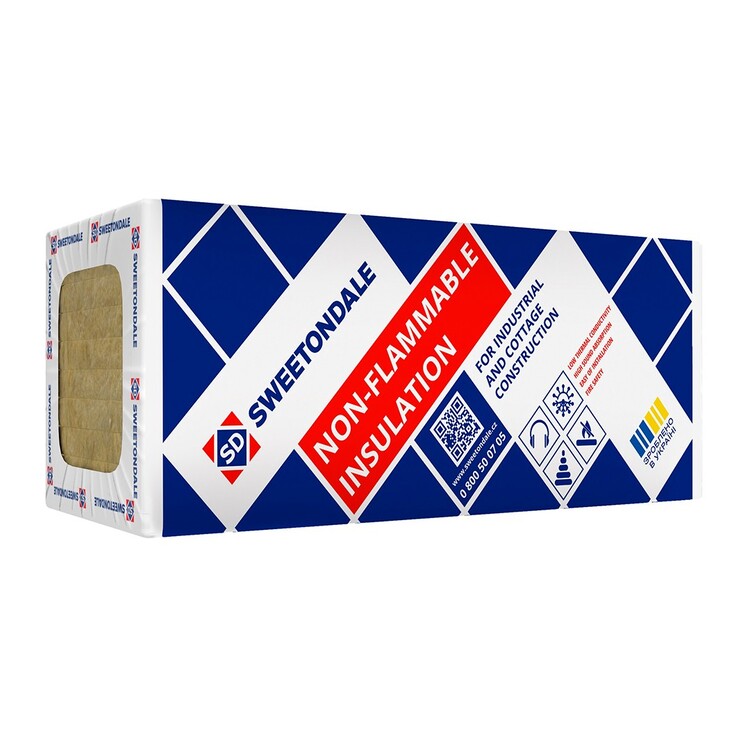Vata min. Thermowool Fas Efect 135kg/m3 100mm 1200*600 (2 foi/pac) 1 palet 96 foi